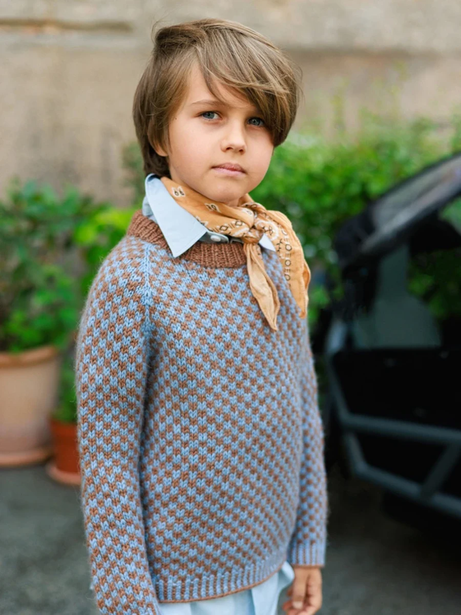 Bild på "EILIF JUNIOR" stickad i Alpakka Ull mönster på Norska 2608-3