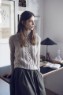Bild på "TWINE" stickad med en tråd Isager Tweed och en tråd Silk Mohair