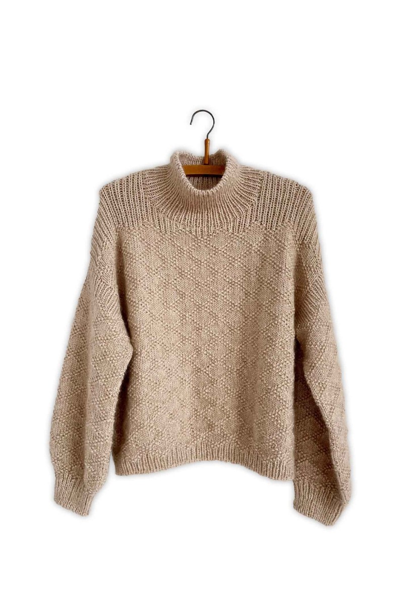 Bild på "TEXTURE SWEATER" stickad i Silk Mohair och Jensen